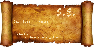 Sallai Emese névjegykártya
